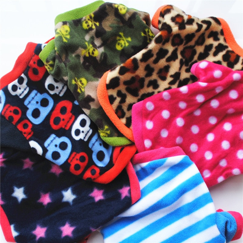 Colourful Fleece Clothes For Dogs