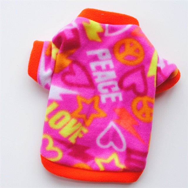 Colourful Fleece Clothes For Dogs