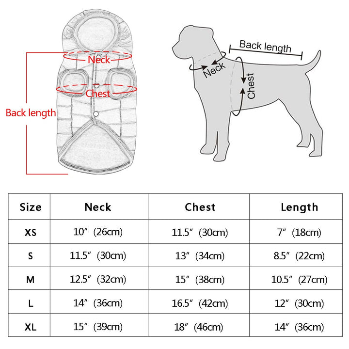 Waterproof Hooded Jacket For Dogs