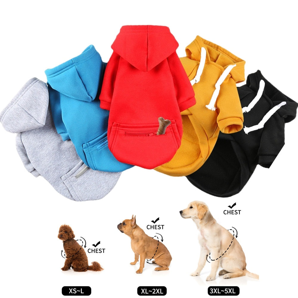 Dog Hoodie with Zipper For Winters