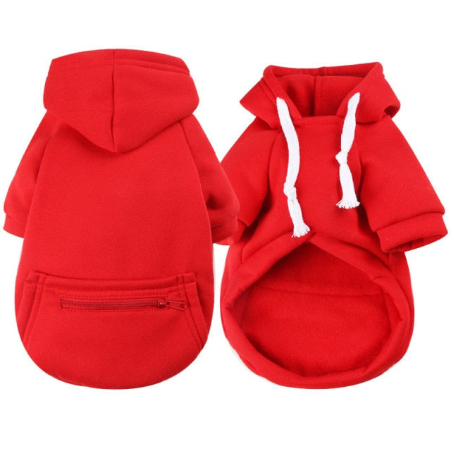 Dog Hoodie with Zipper For Winters