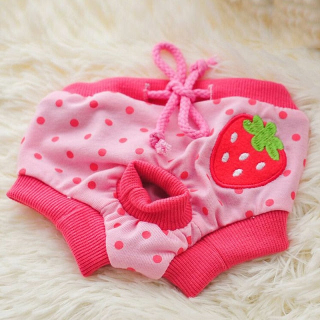 Washable Dog Sanitary Shorts (Cute Ruffles)