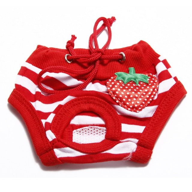 Washable Dog Sanitary Shorts (Cute Ruffles)