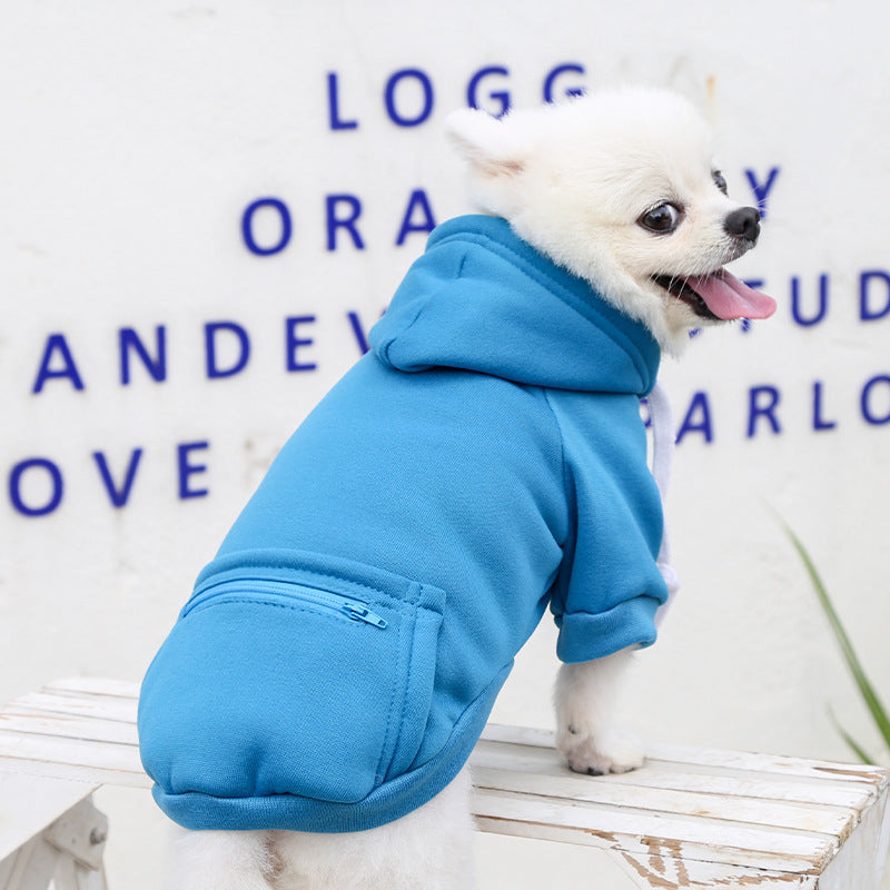 Dog Hoodie with Zipper For Winters