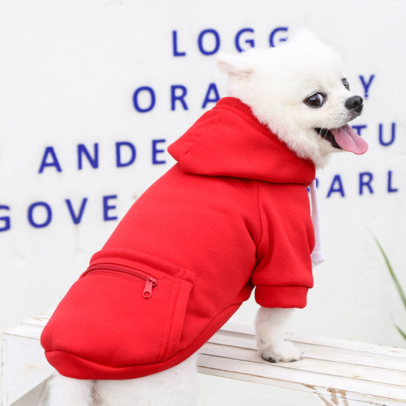 Dog Hoodie with Zipper For Winters