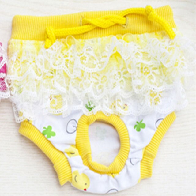 Washable Dog Sanitary Shorts (Cute Ruffles)